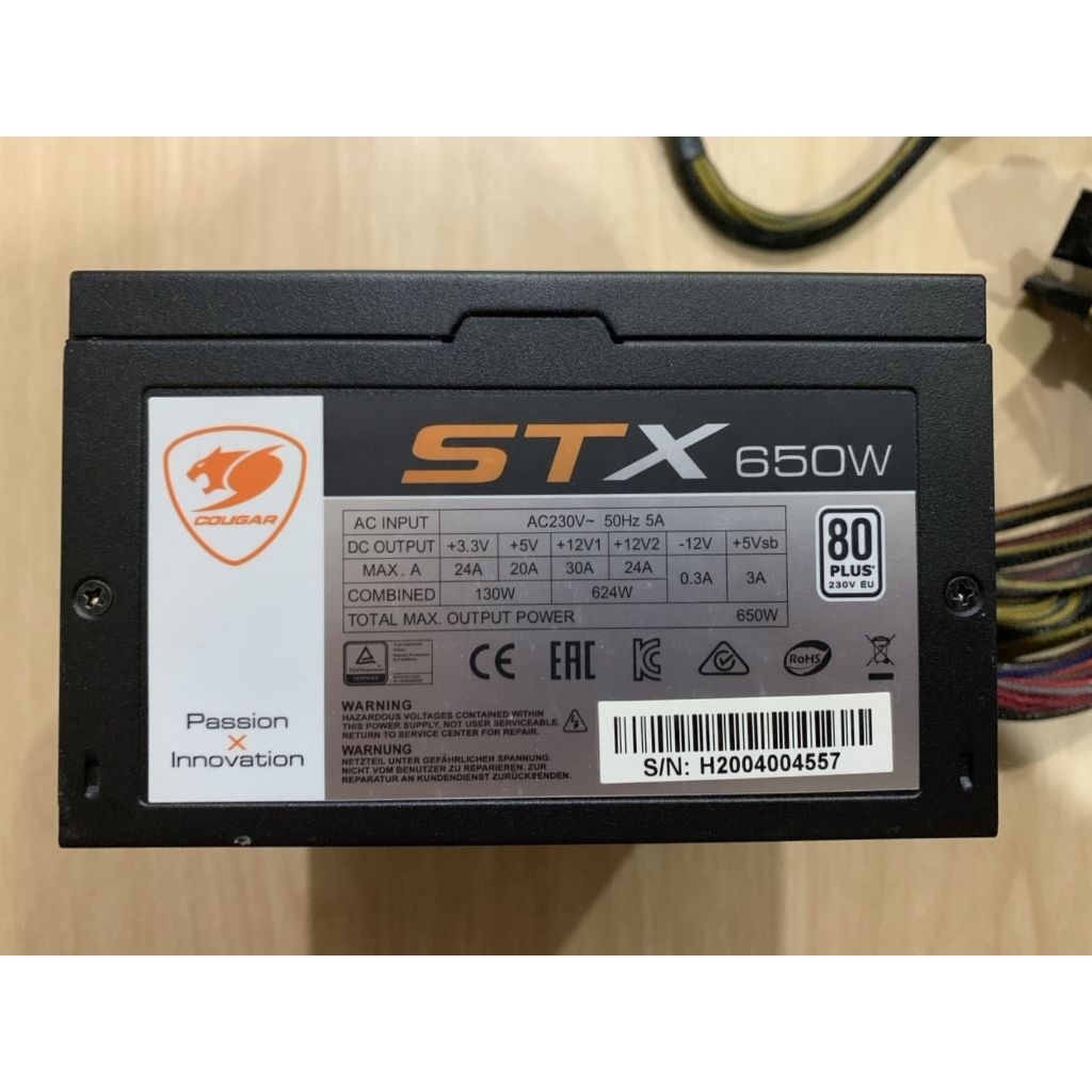 PSU COUGAR STX 650W 80+