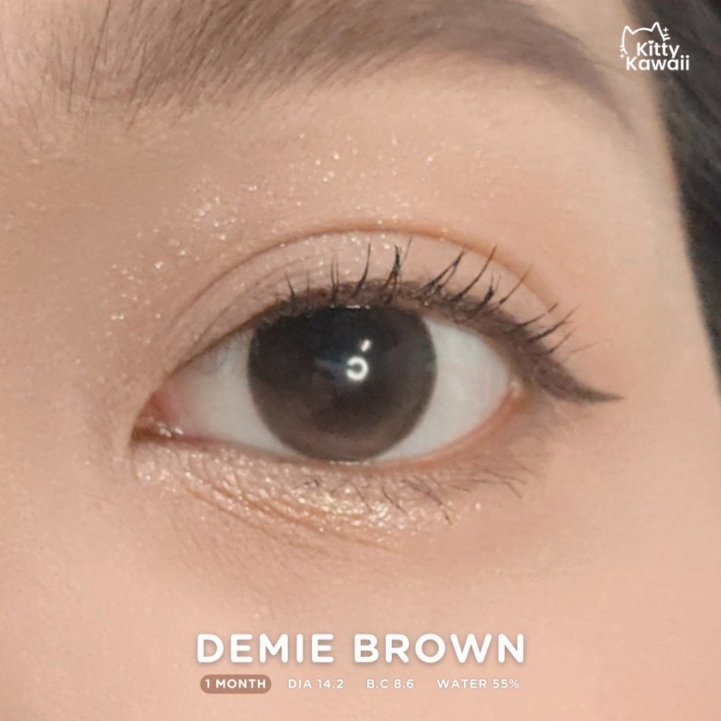 (ขายเหมาถูกๆ) Demie Brown คอนแทคเลนส์ Kitty Kawaii