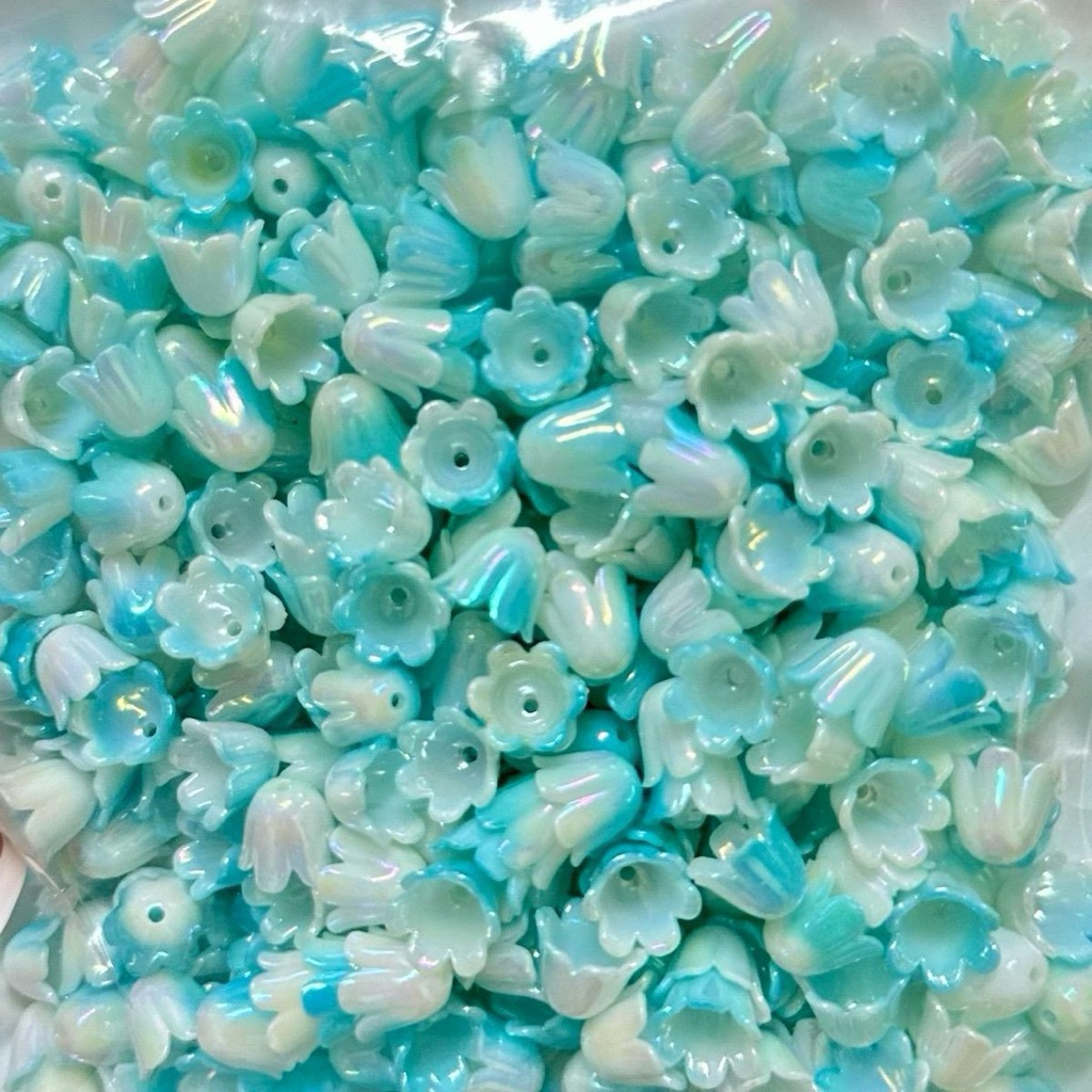 ดอกไม้ลูกปัดดอกตูม หลายสี สีสวยสดใส 100ชิ้น/แพ็ค