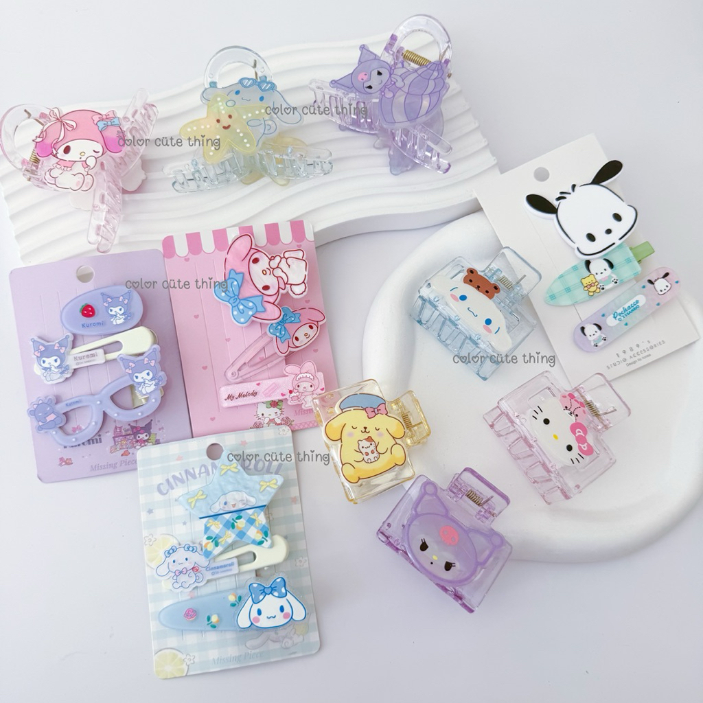 กิ๊บติดผมซานริโอ้ กิ๊บsanrio กิ๊บติดผมน่ารัก กิ๊บติดผมการ์ตูน คิตตี้ มายเมโลดี้ คุโรมิ