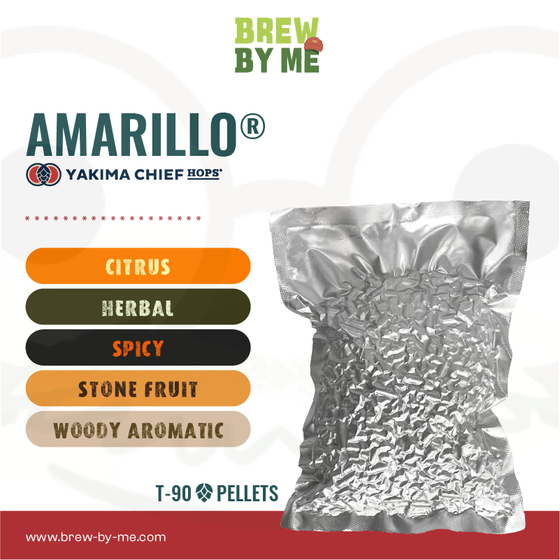 ฮอปส์ Amarillo (US) PELLET HOPS (T90) โดย Yakima Chief Hops | ทำเบียร์ Homebrew