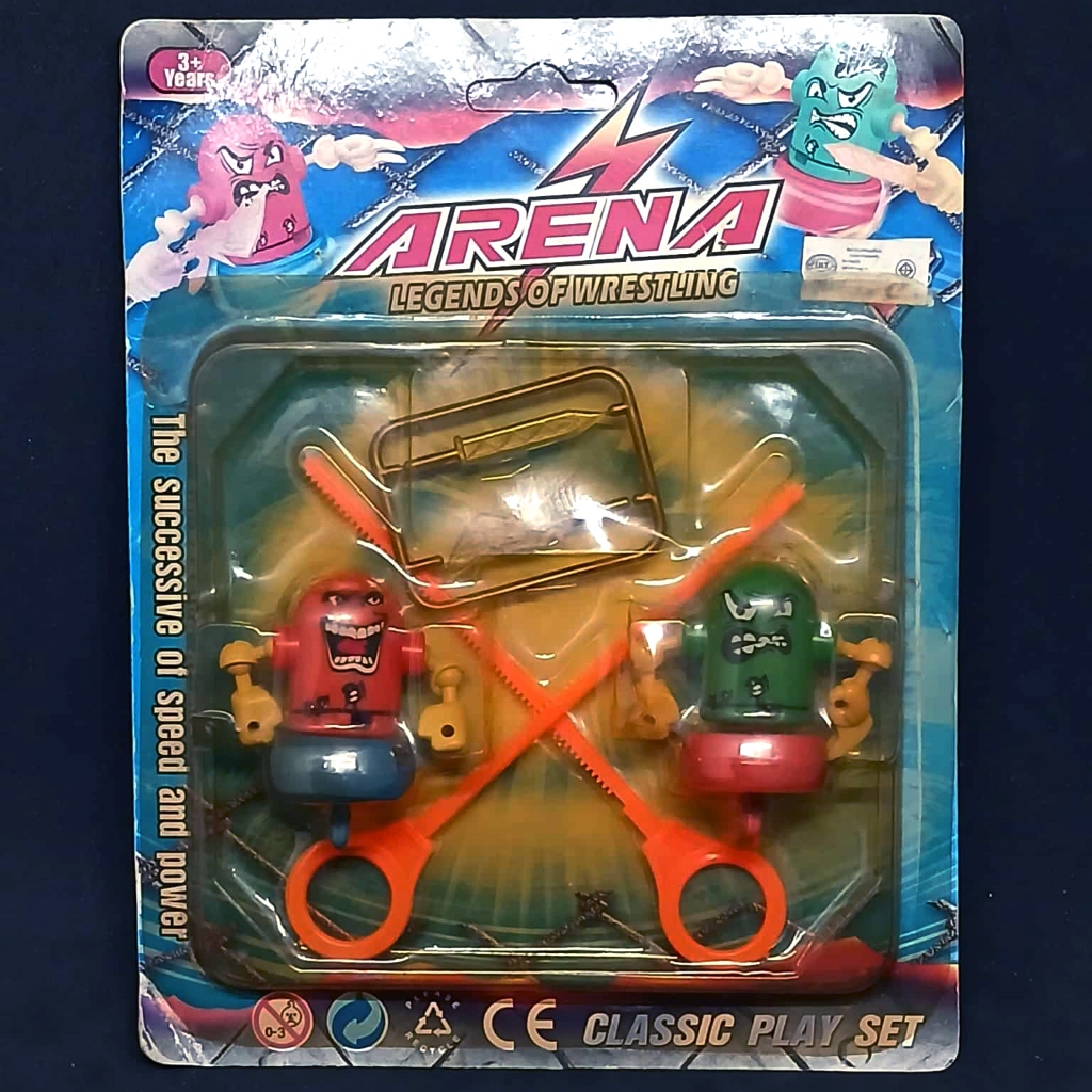 (สินค้าเก่าค้างสต๊อก) หุ่นยนต์ลูกข่าง มวยปล้ำ ARENA 1 แพ็ค 2 ตัว