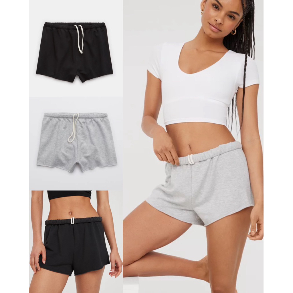 (ของแท้💯) Offline by Aerie กางเกงขาสั้น เอวยางยืด มีเชือกด้านใน