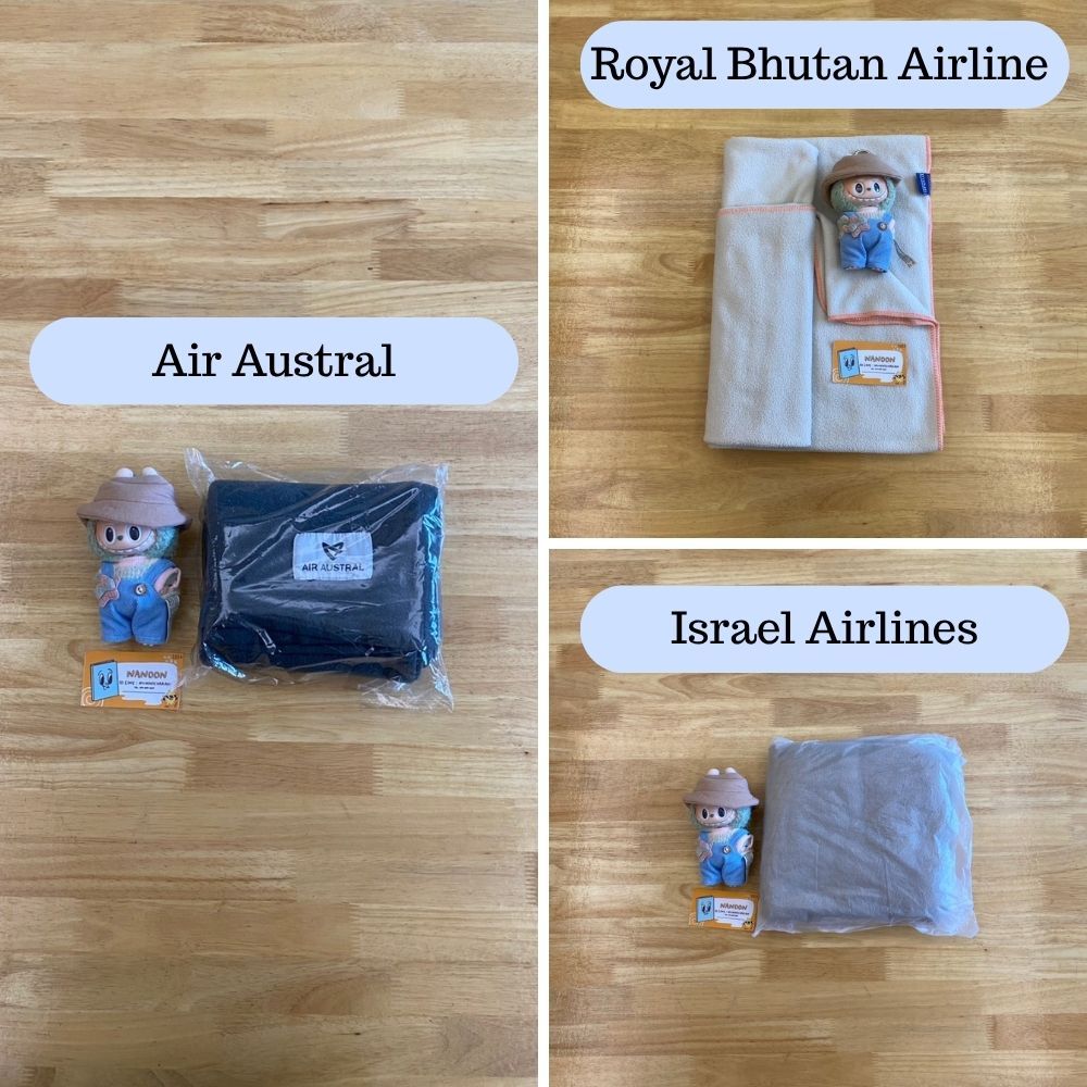 🛫 ผ้าห่ม Economy Class สายการบิน Air Austral | Royal Bhutan Airline | Israel Airlines