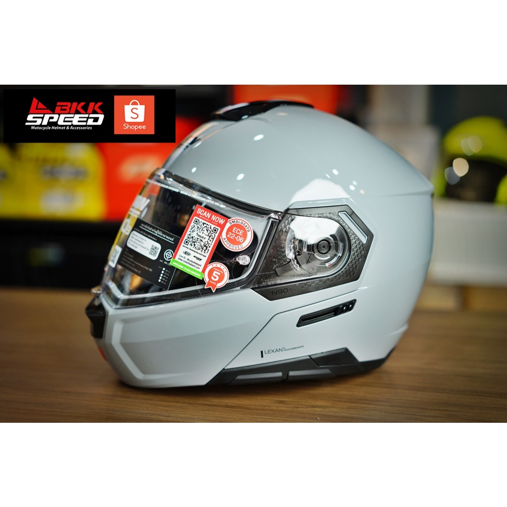 Nolan N90-3 Classico Grey (303) หมวกกันน็อค ยกคาง จาก อิตาลี ECE R22.06