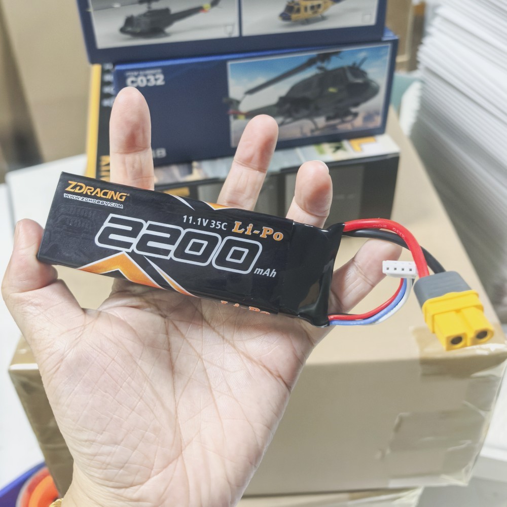 ZD Racing MT-16 Lipo 3S 11.1V 2200mAh แบตเตอรี่เดิม แบตเตอรี่ แบต แบตลิโพ 2‑Pin PlugLipo ZD16074 35C XT60 Battery