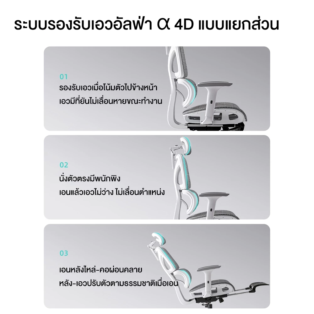 Kris เก้าอี้เพื่อสุขภาพ เก้าอี้ตามหลักสรีรศาสตร์ รุ่นเข้า รุ่น L203 สไตล์ราคาประหยัด รับประกัน 3ป อะไหล่ทดแทนฟรี thumbnail 6