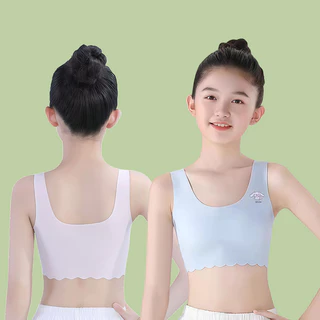 PRINCESS KESLI เสื้อชั้นในเด็กผู้หญิง เสื้อซับในเด็ก แบบสวม ฟองน้ำถอดได้ สำหรับเด็กนักเรียน เด็กวัยรุ่น