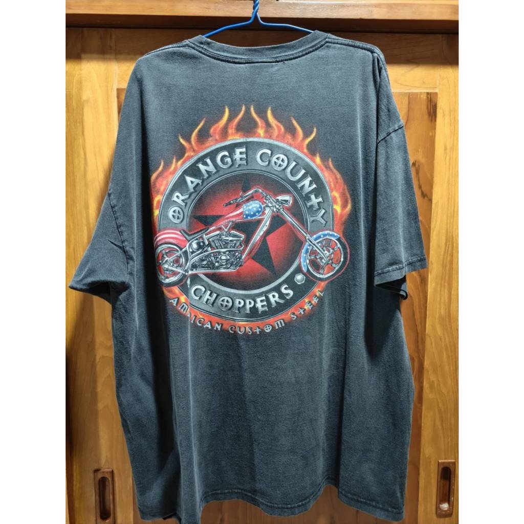 เสื้อวินเทจ OCC Orange County Choppers 2004's เสื้อ วินเทจ ลายมัน เท่ มอไซค์ งานป้าย ปีลึก Vintage T