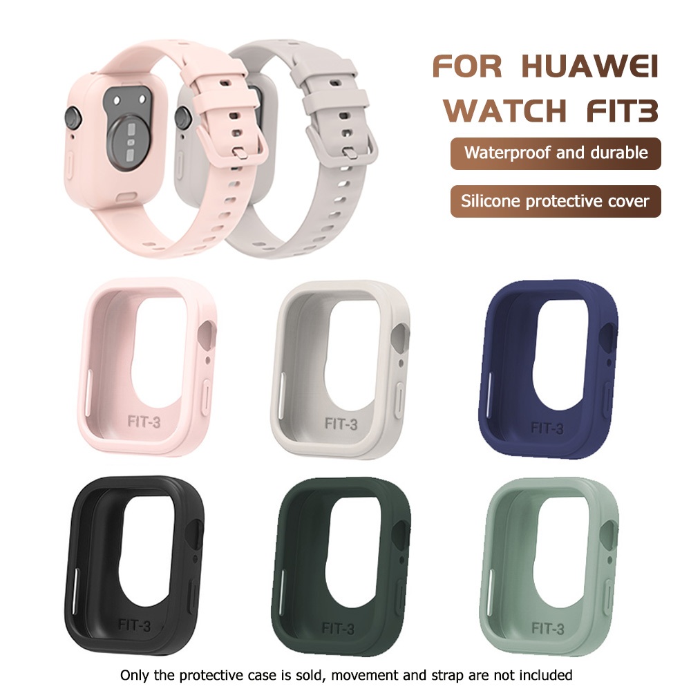 ส่งจากไทย เคสซิลิโคนนิ่มป้องกันสำหรับ Huawei watch Fit3/Huawei band 8/9/10