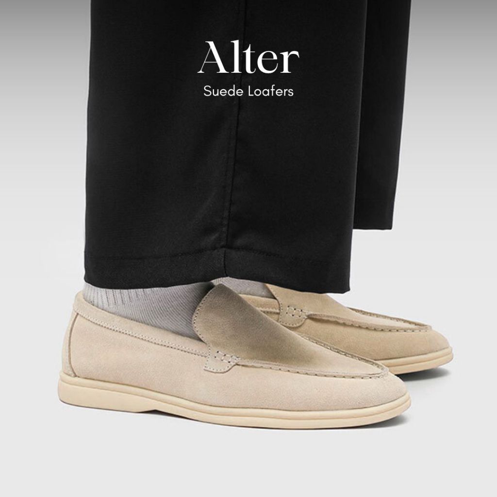 รองเท้าคัทชู โลฟฟอร์ หนังกลับ ดีไซน์เรียบหรู Suede Loafer รุ่น Alter