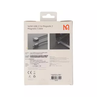 สายชาร์จ MCDODO USB-C to Magnetic 140W Cable With LED 2M. Black (CA-147) by Banana IT