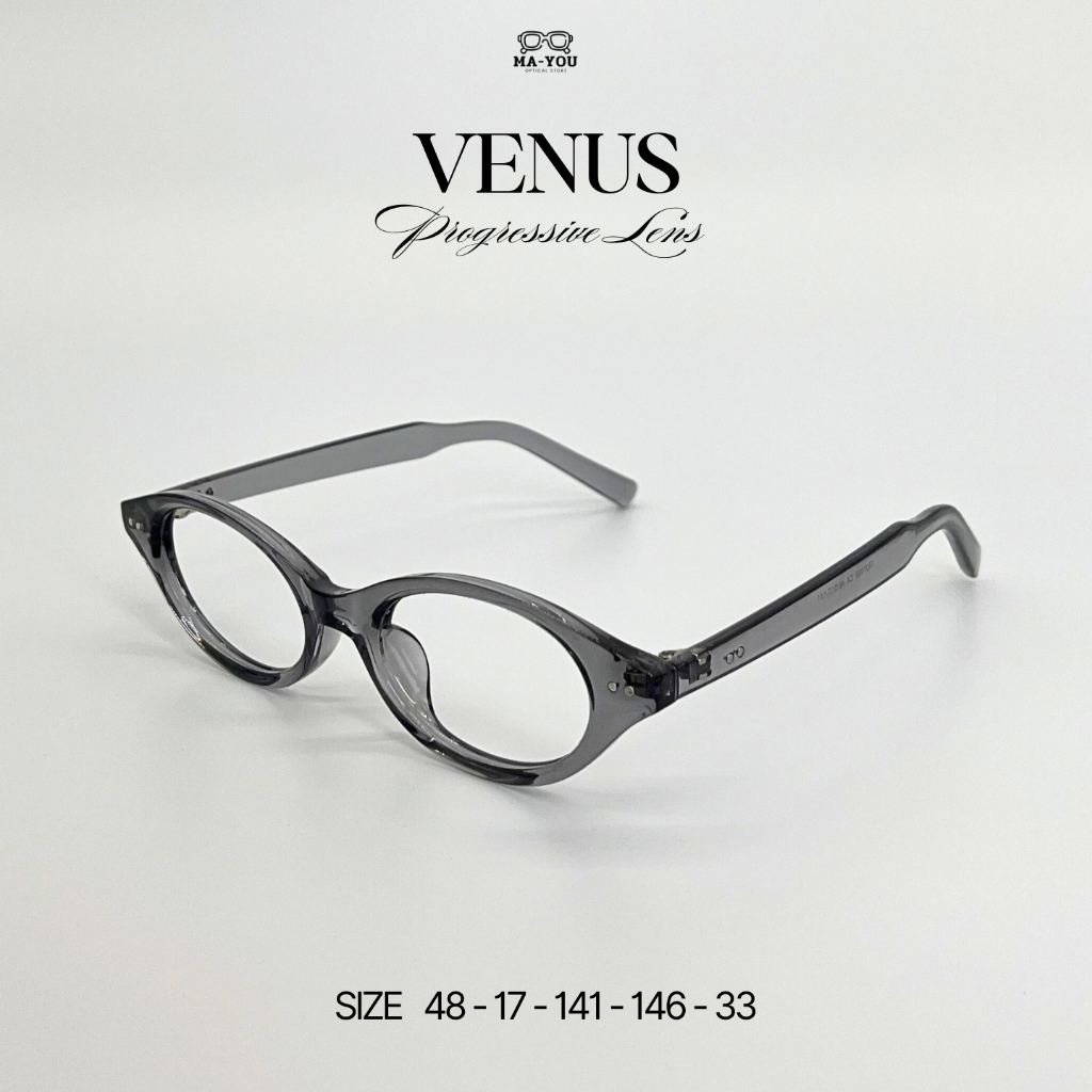 แว่นตาสายตายาวเลนส์โปรเกรสซีฟ รุ่น VENUS '' วีนัส '' TR27092  กรอบแว่นพลาสติกTR90 เลนส์ออกแดดเปลี่ยนสีเทาดำ - รูปที่ 5