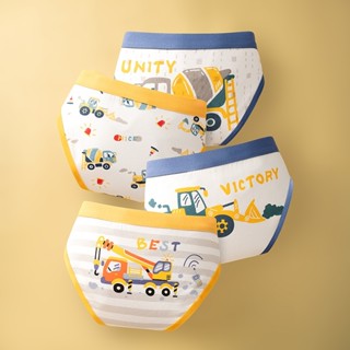 กางเกงใน ผ้าฝ้ายแบบนิ่ม นักบินอวกาศรถก่อสร้างไดโนเสาร์พิมพ์ล…
