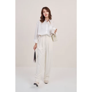 Marshmallow Pants Vol.2 สีใหม่ กางเกงทรงกระบอกผู้หญิง กางเกงทำงาน เอวสูง ผ้าลื่นเย็นสบาย