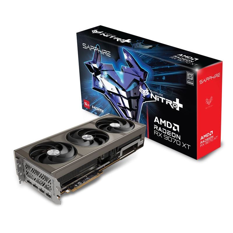 SAPPHIRE NITRO+ RADEON RX 9070 XT GAMING OC 16GB DUAL DDR6 (3Y) CR6-001827