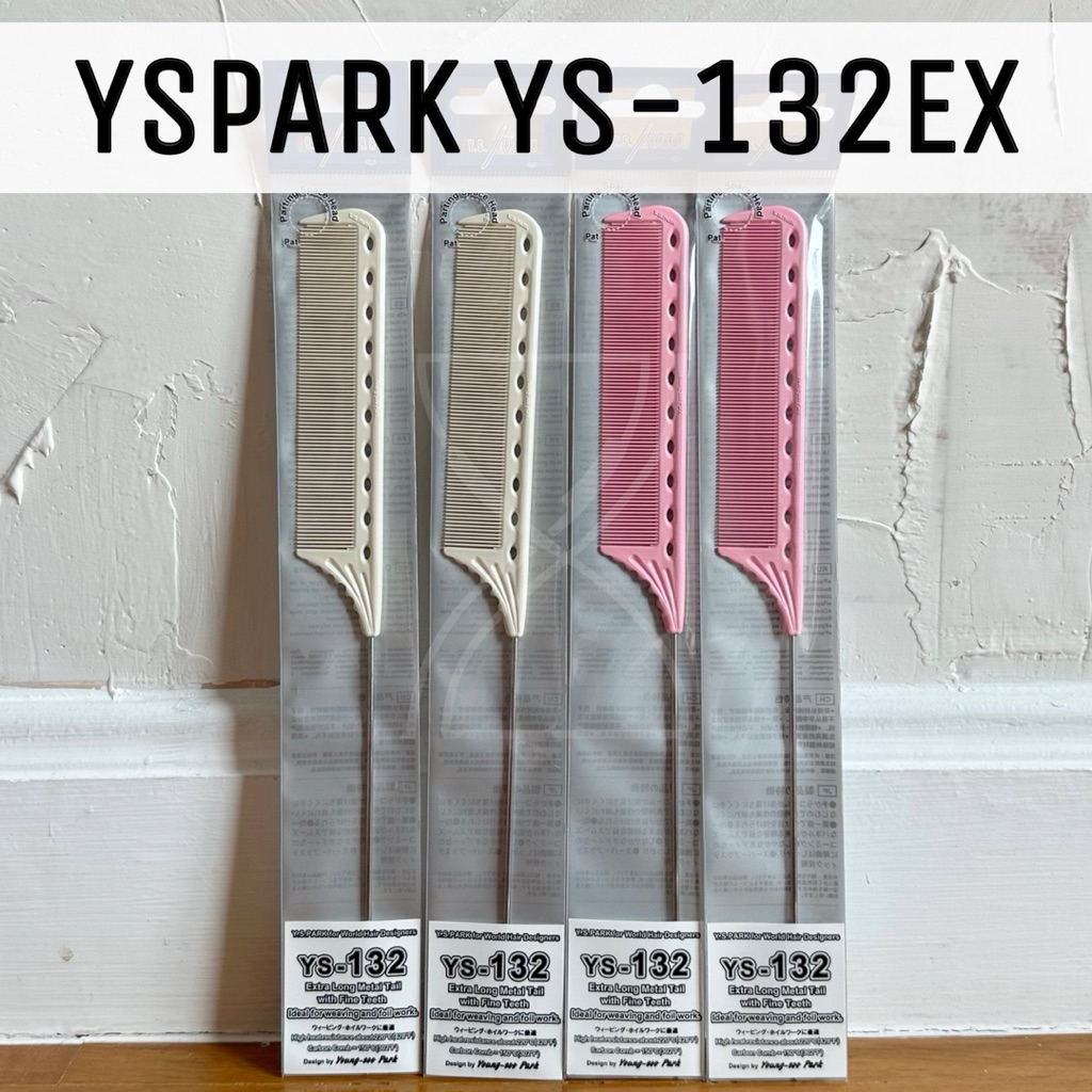 (พร้อมส่ง/ของญี่ปุ่นแท้ราคาถูก)YS Park YS-132 Fine Long Pin Tail Comb(250mm) หวีหางสแตนเลทยาวฟันซี่ละเอียด งานฟอยล์ผมหนา