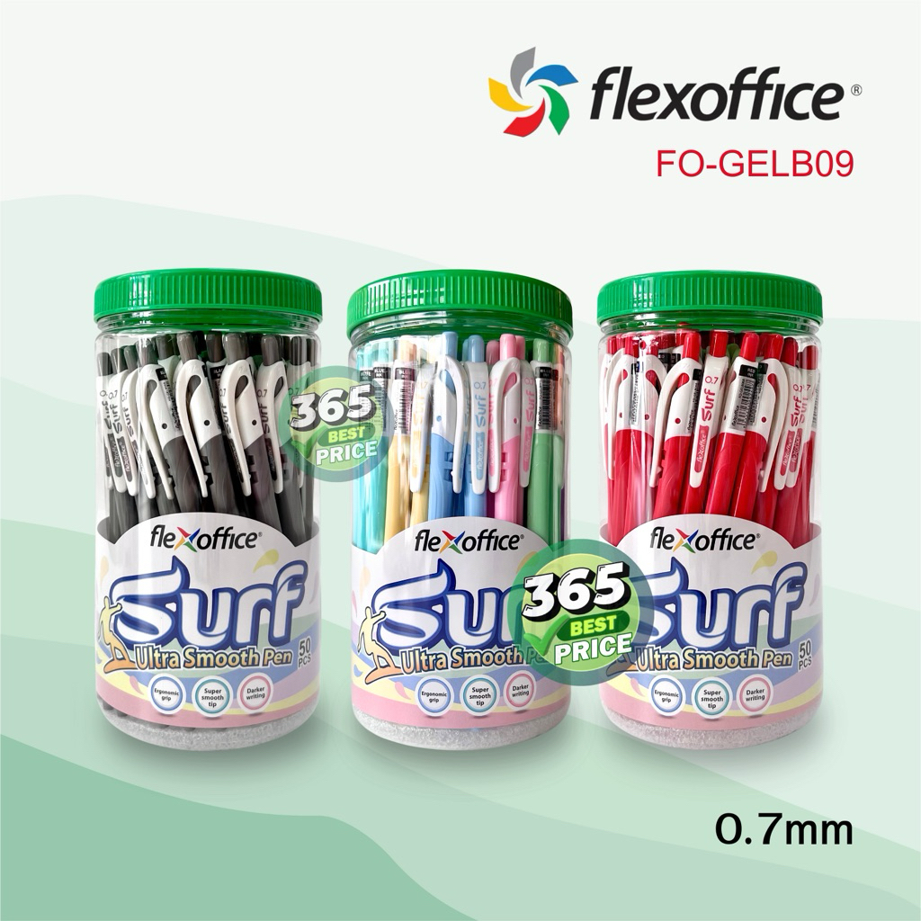 ปากกา Flex office 0.7มม. (50ด้าม) Surf