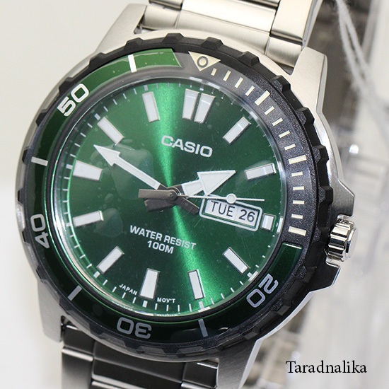 นาฬิกา CASIO Marine Monster MTD-125D-3AVDF หน้าเขียว