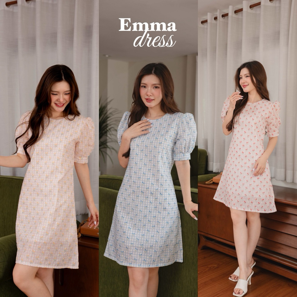 Emmaผ้าคอตตอนฉลุ 3สี มาใหม่