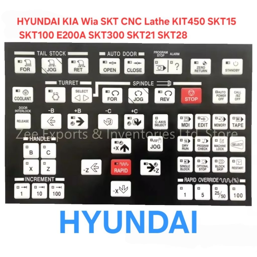HYUNDAI KIA Wia SKT CNC Lathe KIT450 SKT15 SKT100 E200A SKT300 SKT21 SKT28 ปุ่มกด