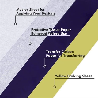 100แผ่น กระดาษลอกลาย A4 Size Tattoo Tracing paper กระดาษลอกลายสัก แผ่นลอกลายสัก