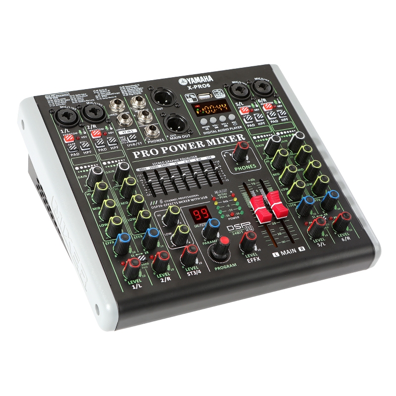 เพาเวอร์มิกเซอร์ yamaha/X-PRO6 850วัตต์ X2ช่อง,power mixer 99 DSP/อีควอไลเซอร์หลัก 7 แบนด์/บลูทูธ/USB/48v - รูปที่ 7