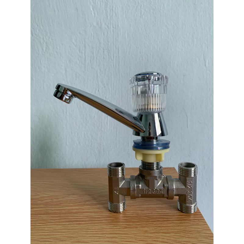 ก๊อกน้ำ ก๊อกอ่างล้างหน้า ก๊อก เซรามิกวาล์ว หัวแก้วทนทาน เงางาม ไม่เป็นสนิม!!MP-1 - รูปที่ 3