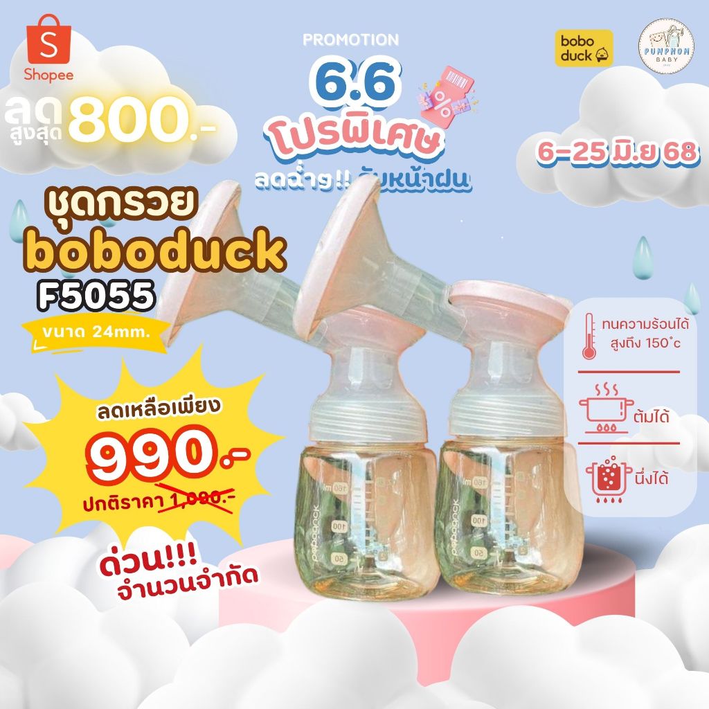 (พร้อมส่ง)🚀ชุดกรวยของแท้ครบชุด 2 ข้าง 24mm. 🚦Boboduck F5055☀️