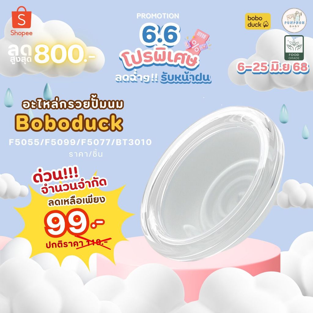 (พร้อมส่ง)B ไดอะเฟรมกันย้อนเครื่องปั้มนม boboduck/ชิ้น