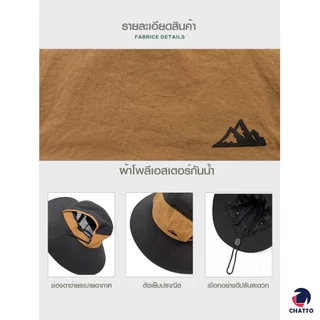 หมวกบักเก็ต หมวกบักเก็ตปีกกว้าง มีตาข่ายระบายอากาศ กันแดด ไม่ร้อน แห้งเร็ว