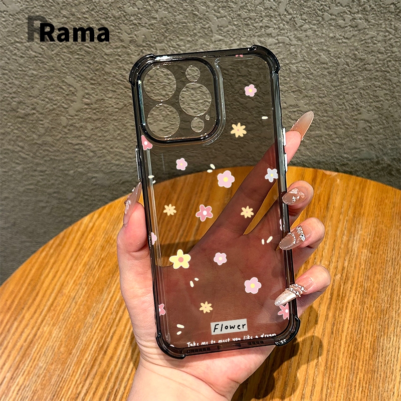 🔥CASE🔥 นิ่มกันกระแทกเคสโทรศัพท์ สำหรับรุ่น เคสสำหรับ 13/12/14 Plus Pro Max 8/7 Plus X/XR 11 12pro ดอกไม้สี
