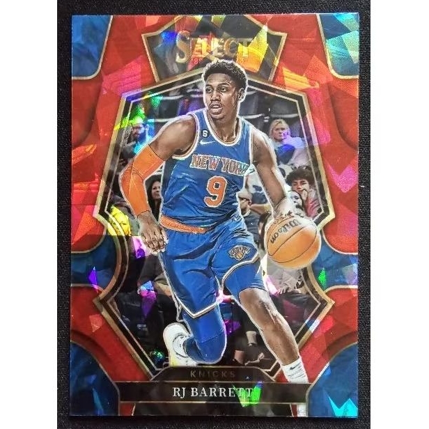 RJ Barrett  2022-23 Panini Select Basketball red cracked ice rizm