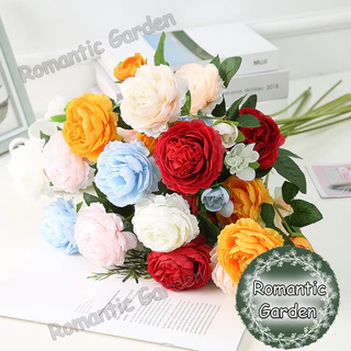 ดอกโบตั๋นประดิษฐ์ ดอกเดี่ยวก้านสั้น 6 สีให้เลือก ดอกโบตั๋นปลอม โบตั๋นก้านสั้น ดอกไม้ประดิษฐ์ ดอกไม้ปลอม ตกแต่งบ้าน