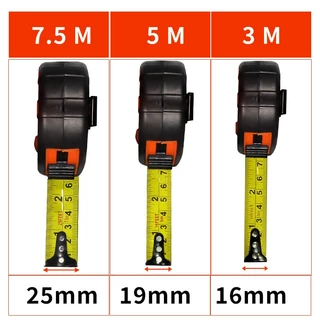 Muscle Cow ตลับเมตร ตลับเมตรหุ้มยาง ขนาด 3เมตร 5เมตร 7.5เมตร เทปกว้าง 25มม.เทปลื่นมาก แข็งแรง ทนทาน