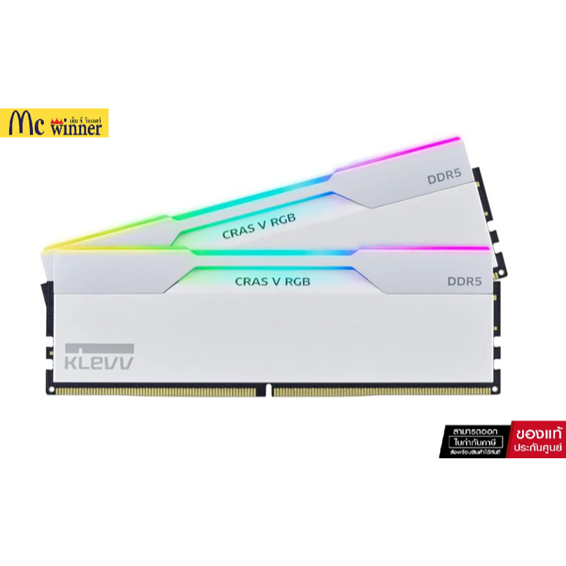 KLEVV CRAS V RGB 48GB (2X24GB) 6400MHZ CL32 WHITE *แรม (KD5KGUD80-64A320J)