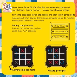 Tic-Tac-Toe ของเล่นครอบครัว 3 in 1 เกมปริศนามือถือ ของเล่นเกมกระดานแบบโต้ตอบ เกมคอนโซลปริศนา