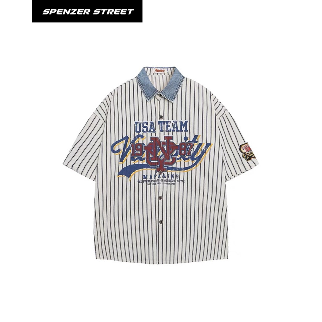 [พร้อมส่ง] Spenzer.street | USA TEAM🖤โอเวอร์ไซส์ เสื้อผ้าสตรีท เนื้อผ้าดี คุณภาพเยี่ยม ทันกระแส 2025 ขายดี