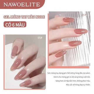 Nawoelite สีทาเล็บ เจลทาเล็บ ติดเล็บ เจลทาเล็บสีเนื้อสุขภาพ 6เฉดสีเนื้อ เนื้อเจลสุขภาพ ฟอกด้วย UV/LED เนื้อบางเบา