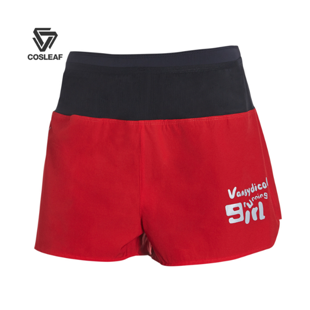 Cosleaf กางเกงวิ่งผู้หญิง ขาสั้น ทรงสปอร์ต มีกระเป๋าหลัง+รอบเอว มีซับใน ระบายอากาศดี แถบสะท้อนแสง  เหมาะกับการ วิ่ง