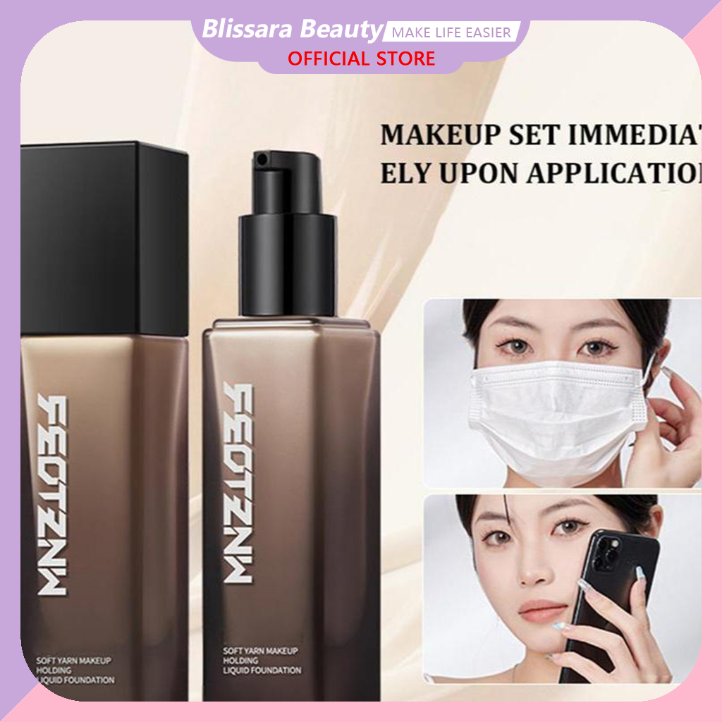 FEOTZNW เซ็ตรองพื้น คอนซีลเลอร์ป้องกันรอยเปื้อนติดทนนาน กันน้ำและกันเหงื่อ ให้ความชุ่มชื้น