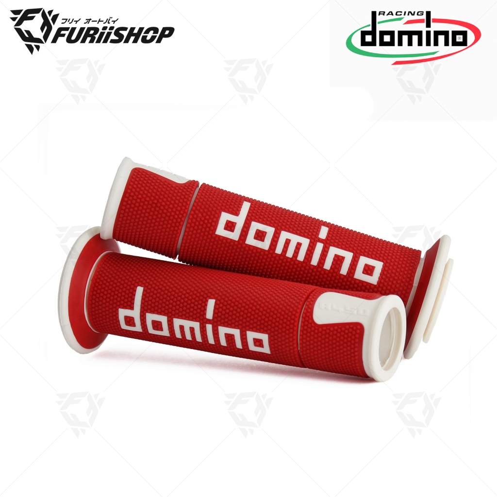 ปลอกแฮนด์ DOMINO A450 ปลายเปิด แดง-ขาว