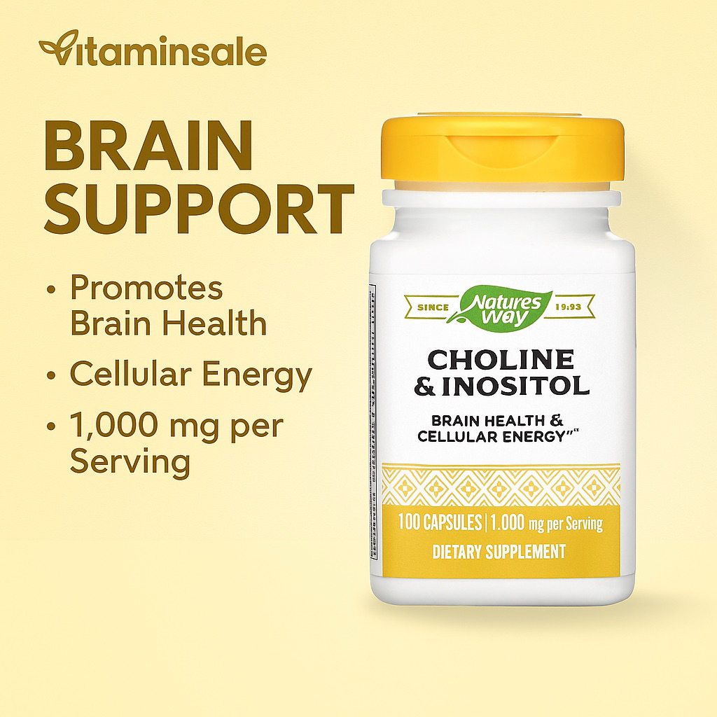 Nature's Way Choline & Inositol 500mg 100 Capsules โคลีนและอิโนซิทอลสูตรสมดุล
