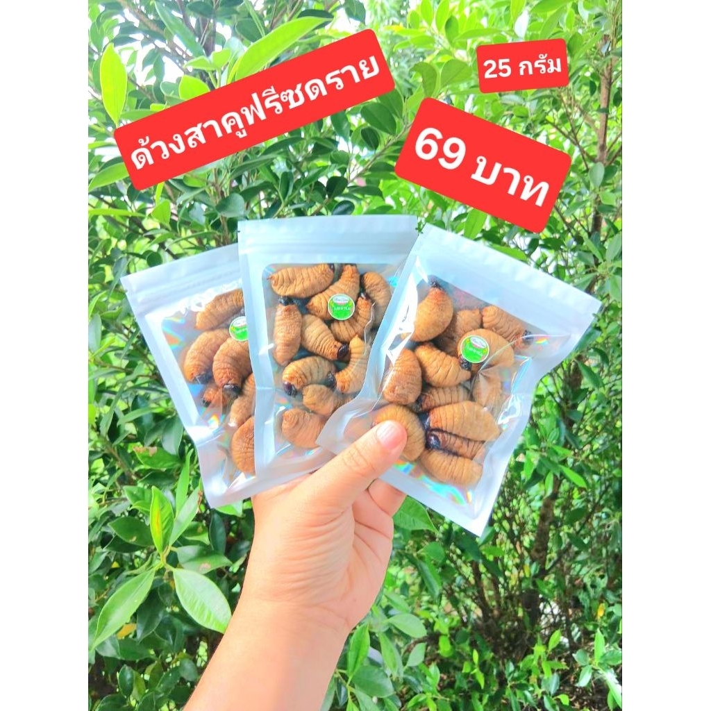 ด้วงสาคูฟรีซดราย 25 กรัม