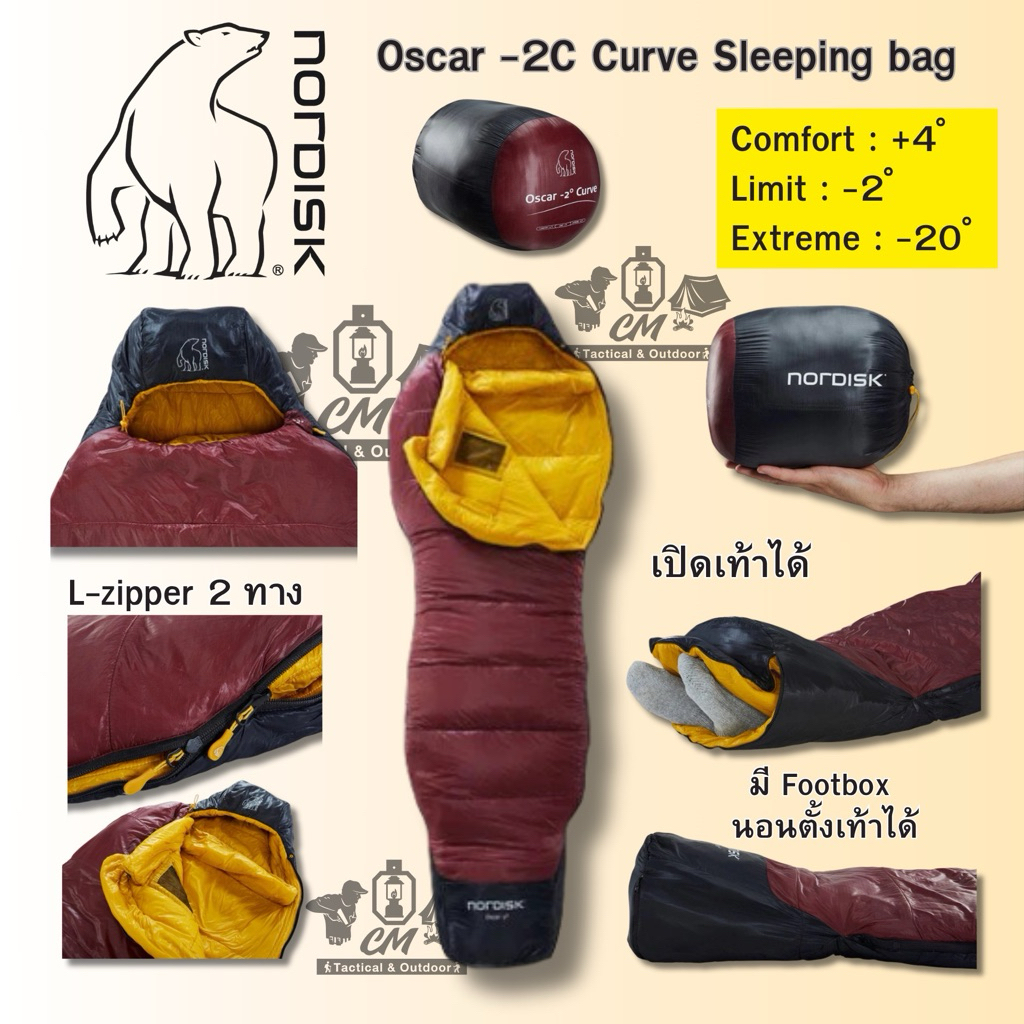 ถุงนอน Nordisk Oscar -2° Curve / M