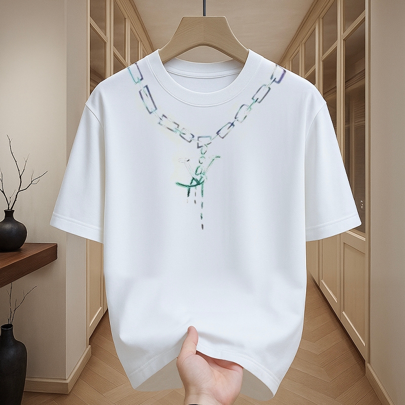 เสื้อผู้ชาย สกรีนลายสุดฮิต เสื้อยืดคอกลม ฮิปฮอป สตรีทแฟชั่นเท่ๆ oversize tshirt men เสื้อคนอ้วน