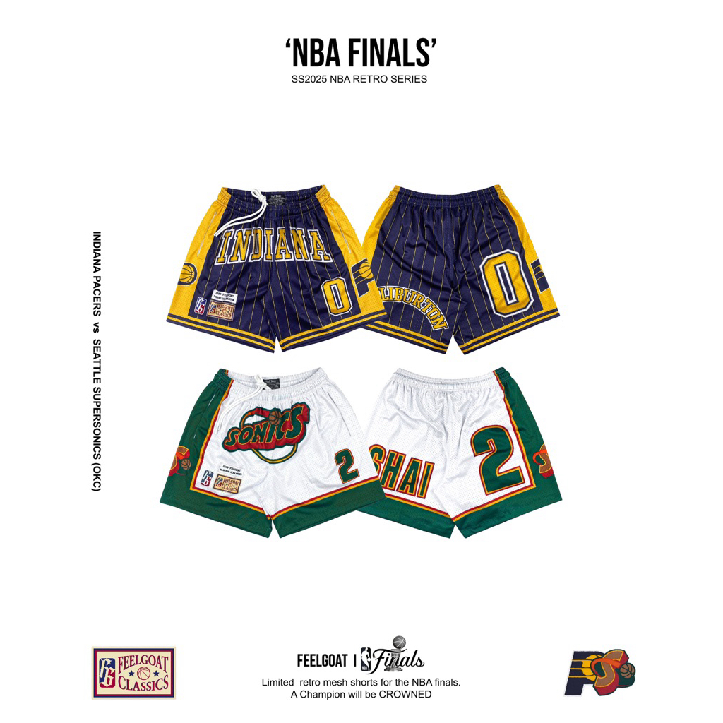 กางเกงขาสั้น กางเกงแฟชั่นเเนวสตรีท กางเกงบาส  FEELGOAT 'NBA FINALS' SPECIAL CLASSICS NBA PLAYERS RET