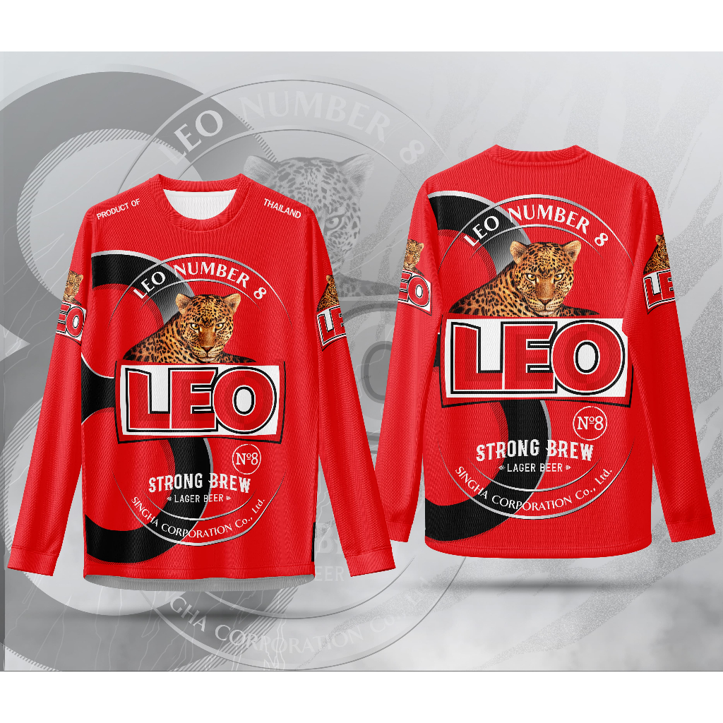 เสื้อลาย LEO แขนยาว เนื้อผ้ากีฬาไมโครซับลายเกรดAพรีเมี่ยม รูปที่ 7