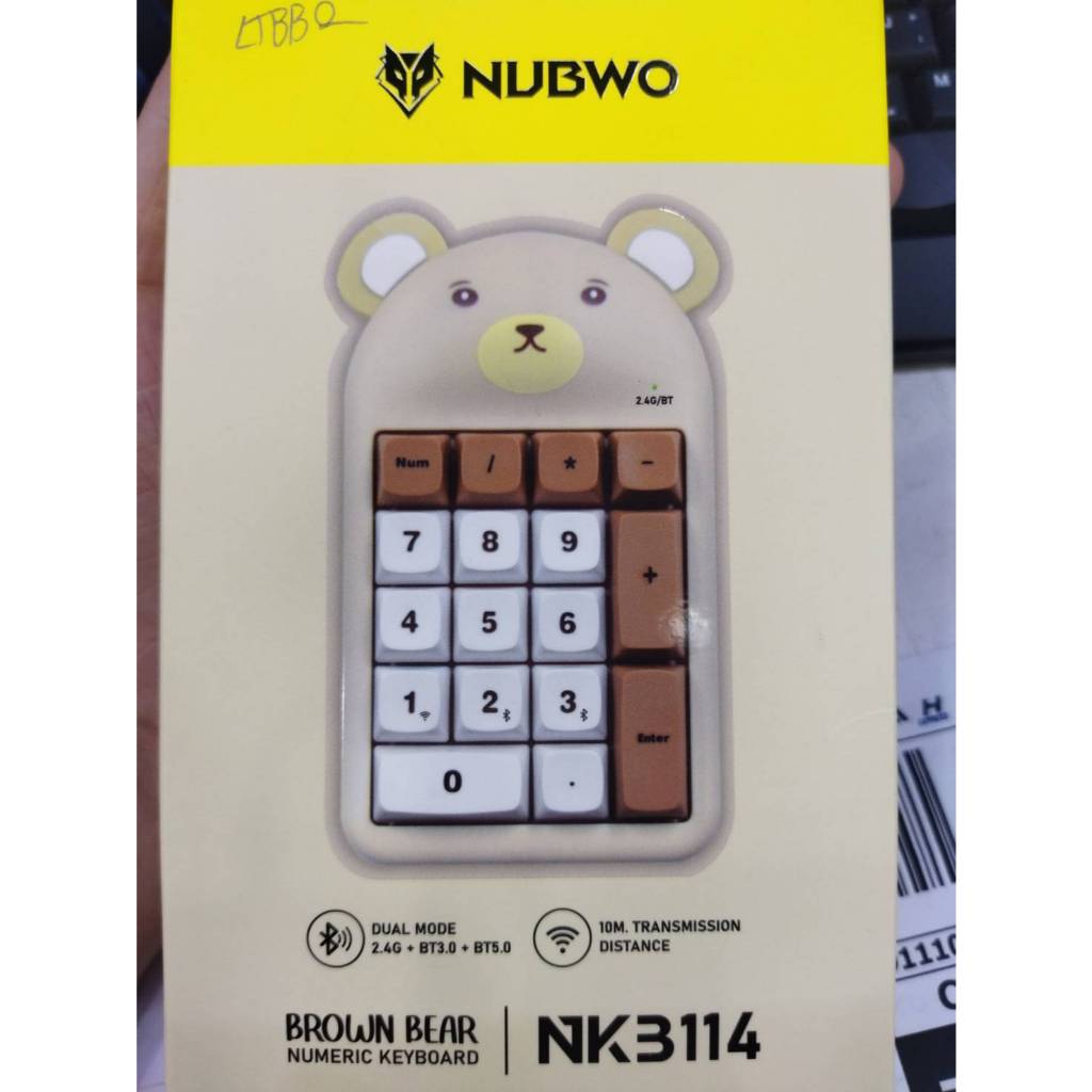 nubwo nkb 114 แป้นพิมพ์ตัวเลขไร้สาย+เครื่องคิดเลข