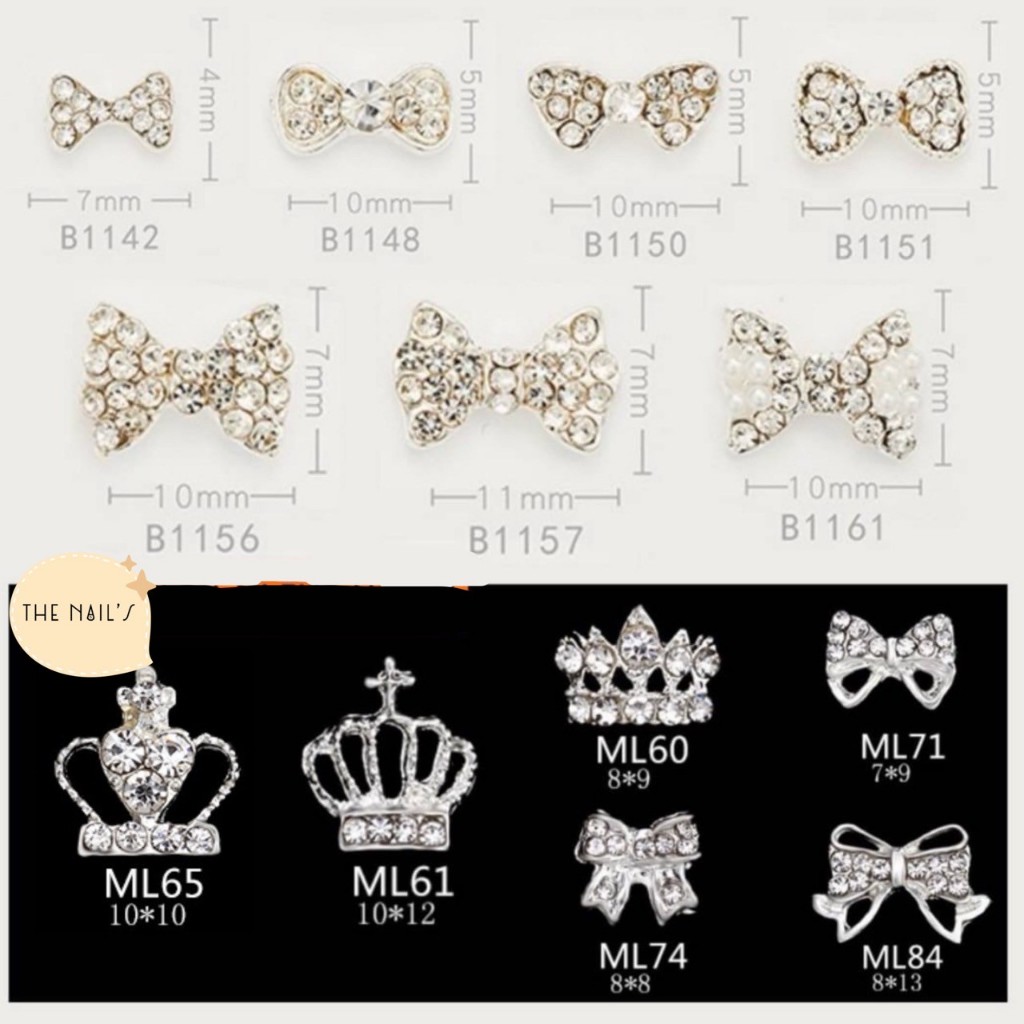 🌵อะไหล่ตกแต่ง🌵โบว์ติดเล็บ🌵เพชรติดเล็บ‼️พร้อมส่ง‼️